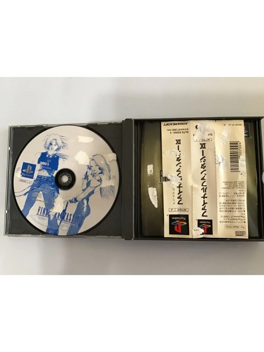 Final Fantasy IX PS1 4 Disc Complete Set Japan Import Water Damaged Manual